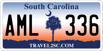 SC license plate AML336