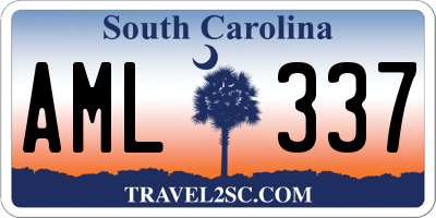 SC license plate AML337