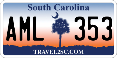 SC license plate AML353