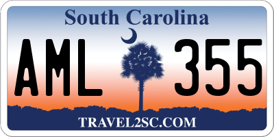 SC license plate AML355