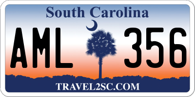 SC license plate AML356
