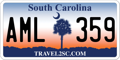 SC license plate AML359