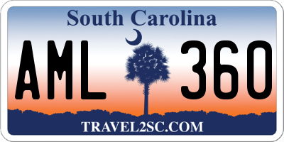 SC license plate AML360