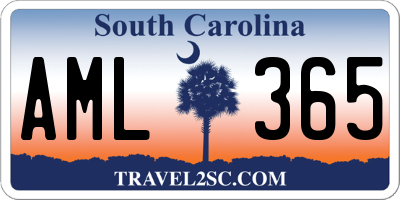 SC license plate AML365