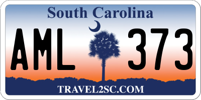 SC license plate AML373
