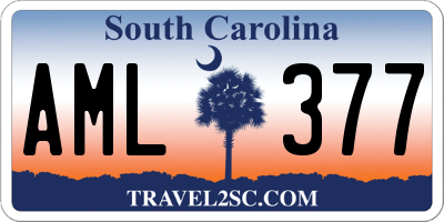 SC license plate AML377