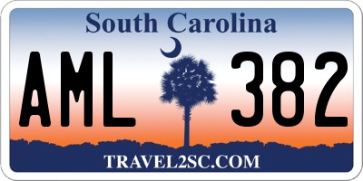 SC license plate AML382
