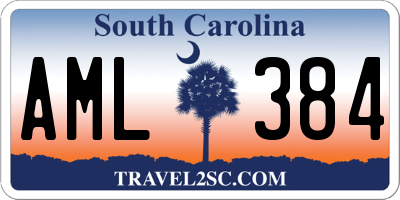 SC license plate AML384