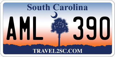 SC license plate AML390