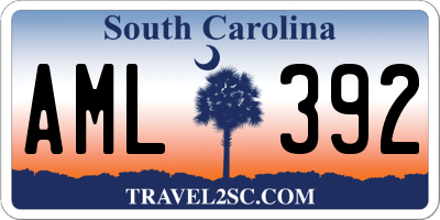 SC license plate AML392
