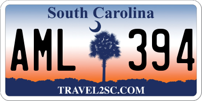 SC license plate AML394
