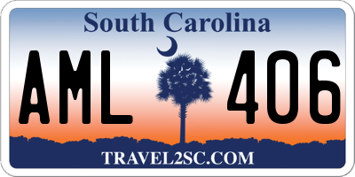 SC license plate AML406