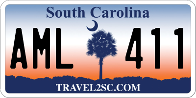 SC license plate AML411