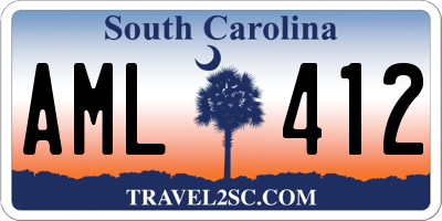 SC license plate AML412