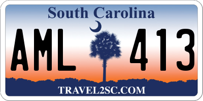 SC license plate AML413