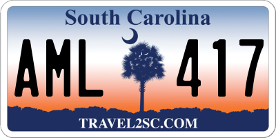 SC license plate AML417