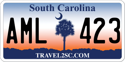 SC license plate AML423