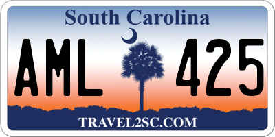 SC license plate AML425