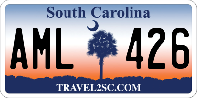 SC license plate AML426