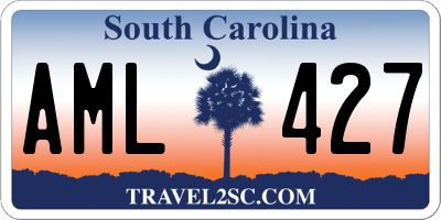 SC license plate AML427