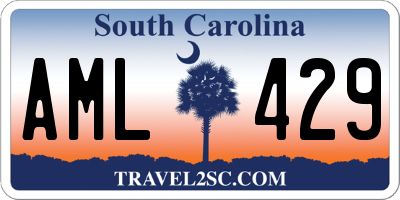 SC license plate AML429