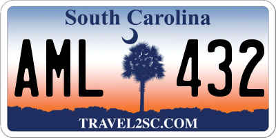 SC license plate AML432