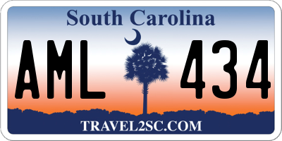 SC license plate AML434