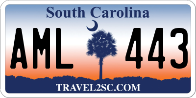 SC license plate AML443
