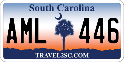 SC license plate AML446