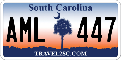 SC license plate AML447
