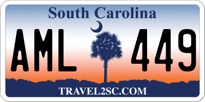 SC license plate AML449