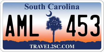 SC license plate AML453