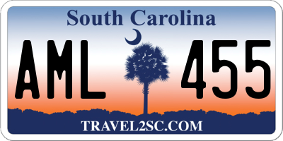 SC license plate AML455