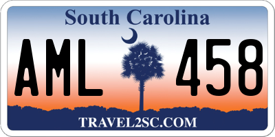 SC license plate AML458