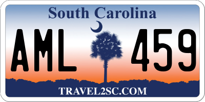 SC license plate AML459