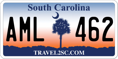 SC license plate AML462