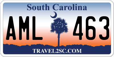SC license plate AML463