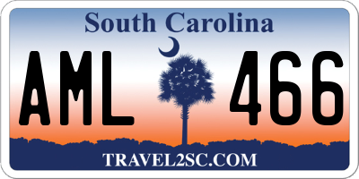 SC license plate AML466
