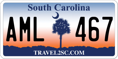 SC license plate AML467