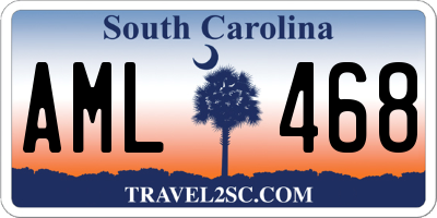 SC license plate AML468