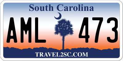 SC license plate AML473