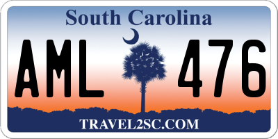 SC license plate AML476