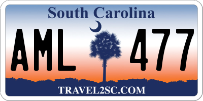 SC license plate AML477