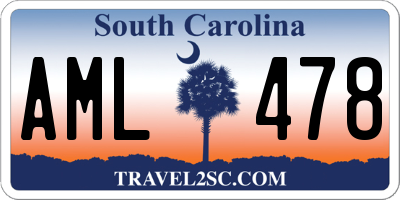 SC license plate AML478
