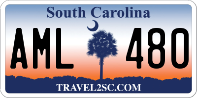 SC license plate AML480