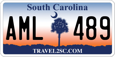 SC license plate AML489