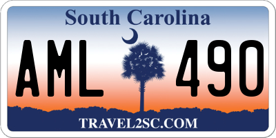 SC license plate AML490