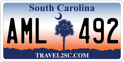 SC license plate AML492