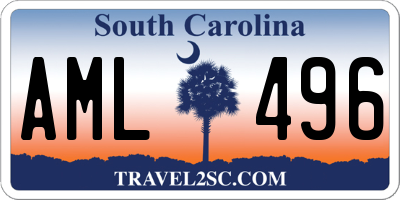 SC license plate AML496