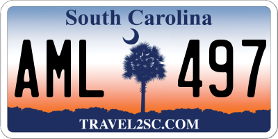 SC license plate AML497